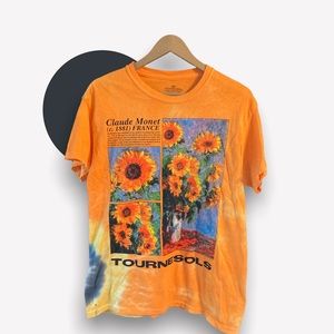 Claude Monet, sunflowers painting t-shirt